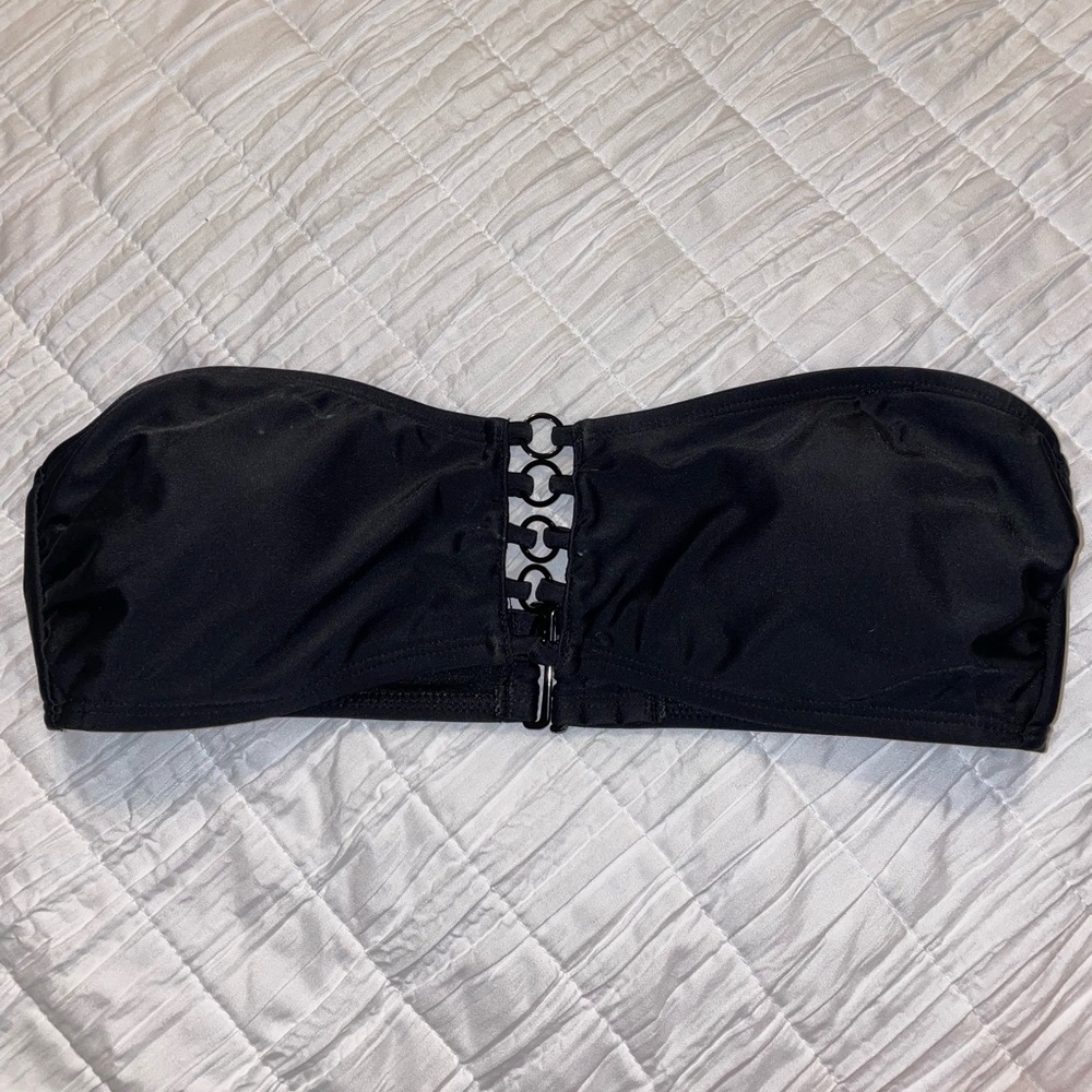 Black Strapless Bikini Top
